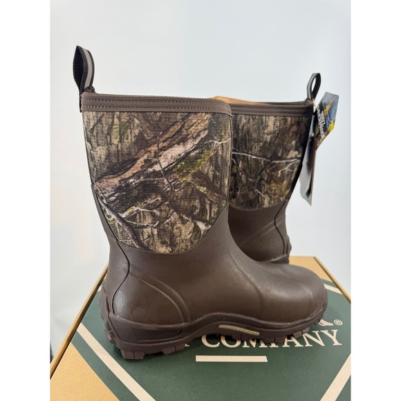Muck Boot Company‎ Wetland Mid Mens 11M Brown Mossy Oak Camo Boots MWTMM91 NEW